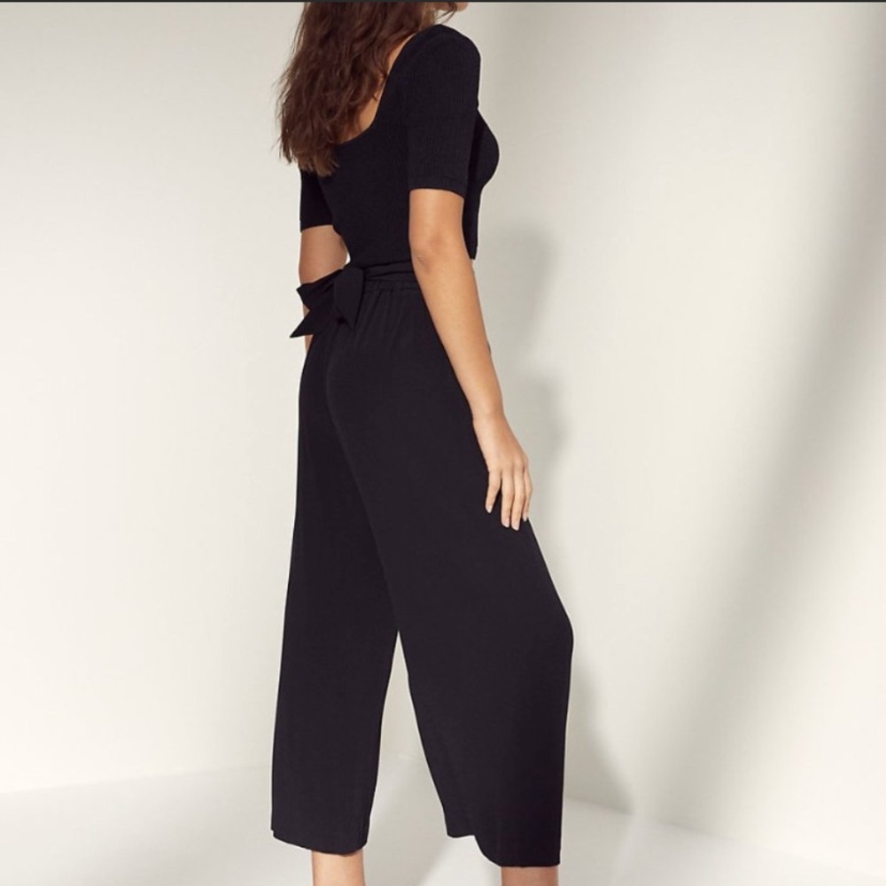 Aritzia Wilfred Full Length Black Faun Pants